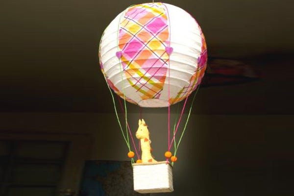 montgolfière lustre enfant