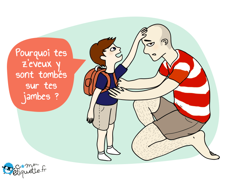 Humour sur les chauves : enfants et vieux - Du Rire : Humour