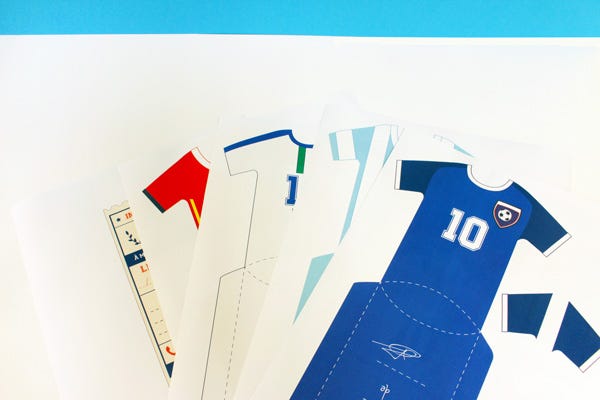 DIY carte anniversaire football