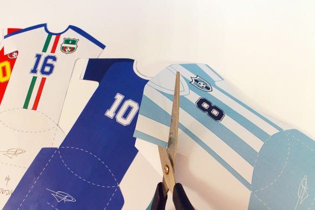 DIY carte anniversaire football