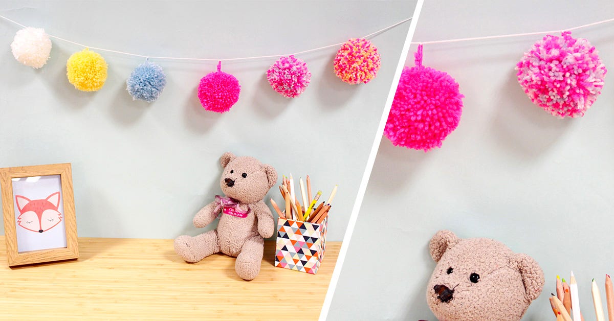 Guirlande pompons DIY