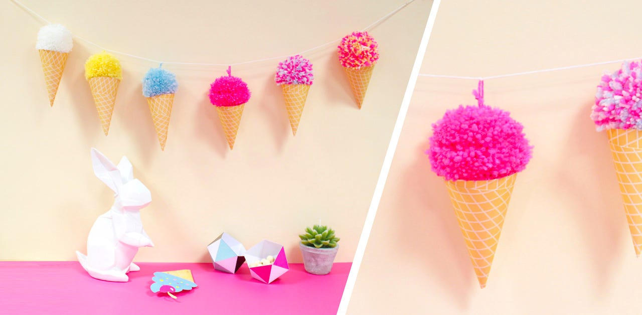 Guirlande pompons DIY