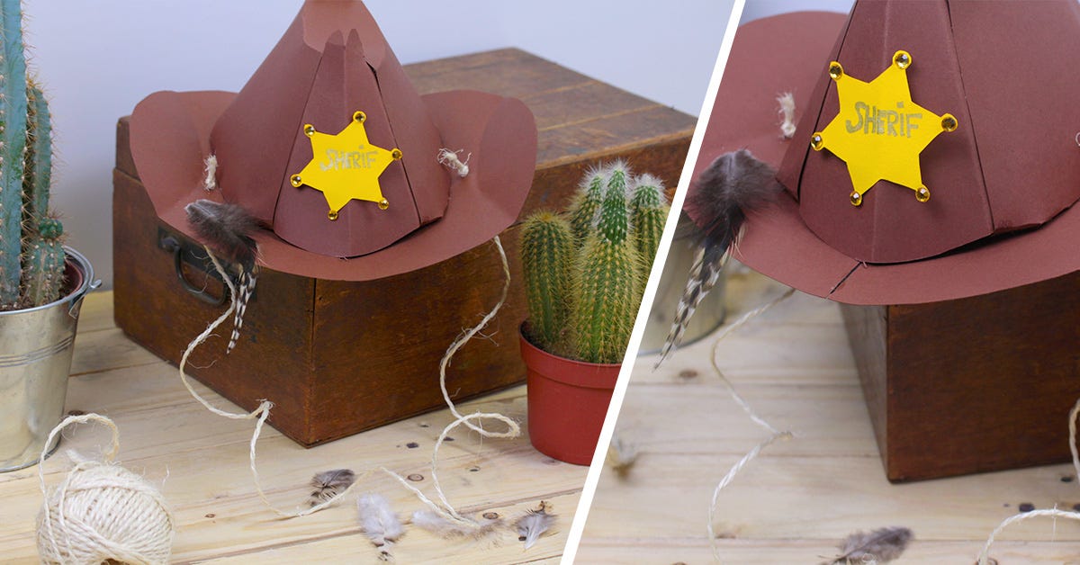 DIY gabarit chapeau cowboy shérif