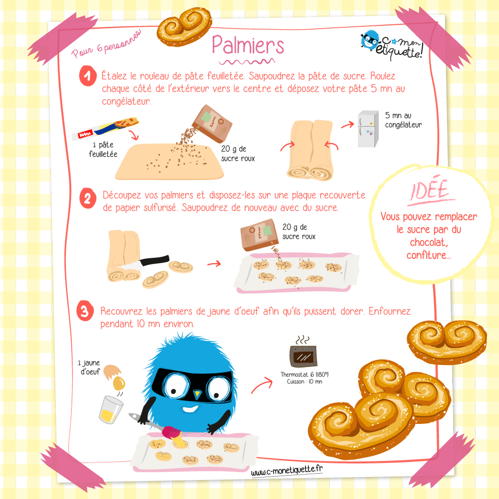 Recette de palmiers pour le goûter