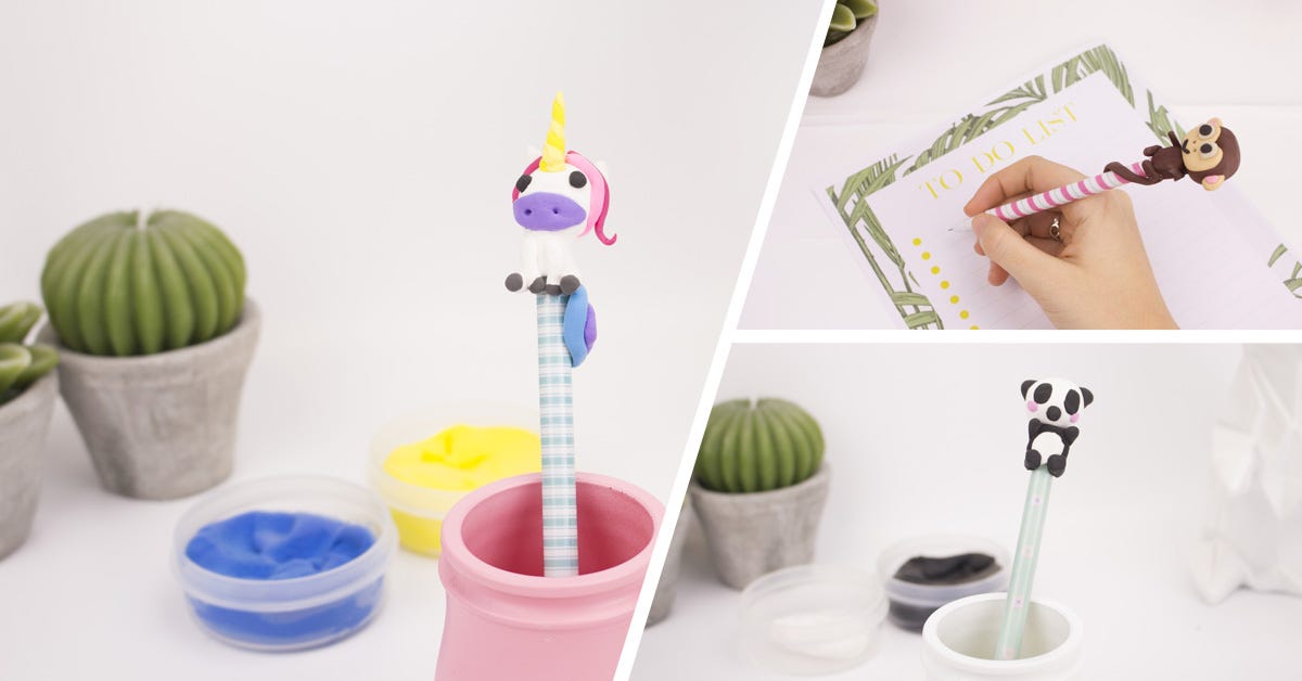 DIY gommes crayons en fimo