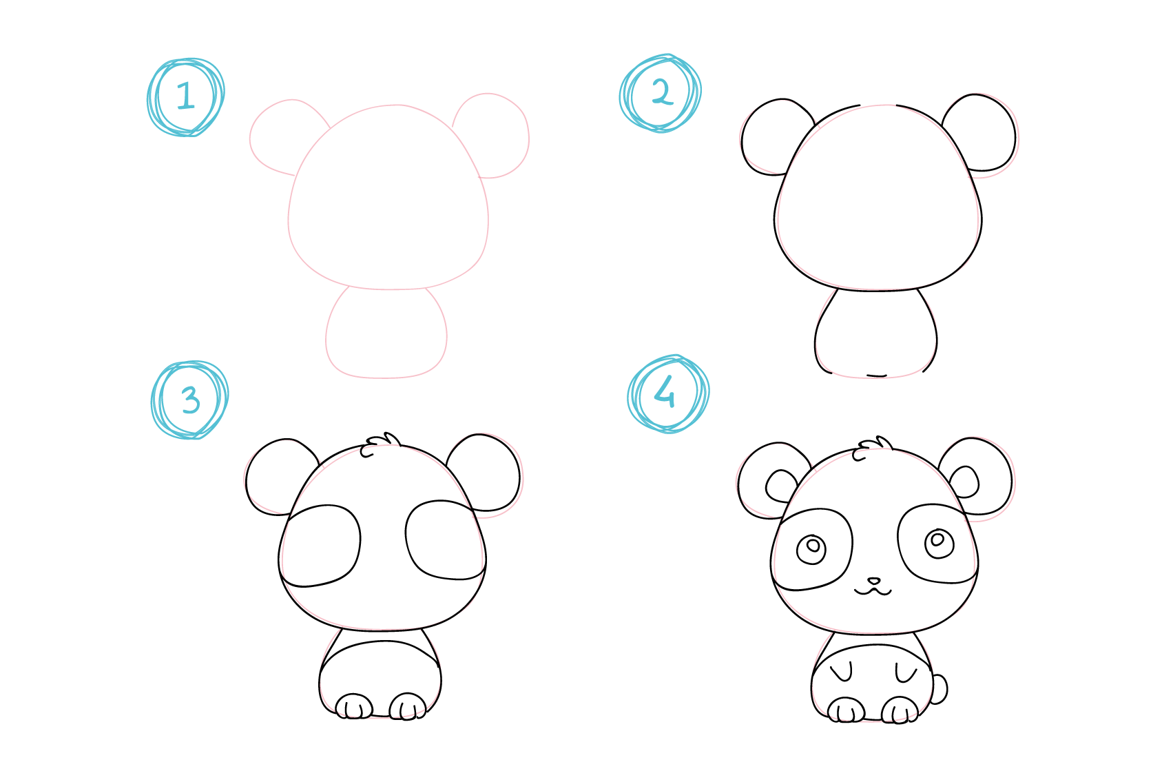 Colorier Coloriage Kawaii Panda