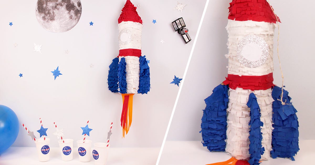 DIY Pinata anniversaire fusée