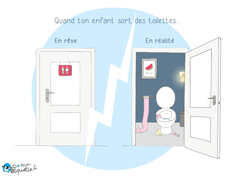 L'état des toilettes - Humour vie de parents