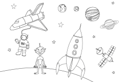 Dessine Moi Espace - Dessin et coloriage enfants