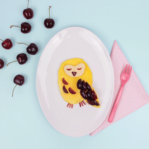 Fun food idée goûter fruit - hibou