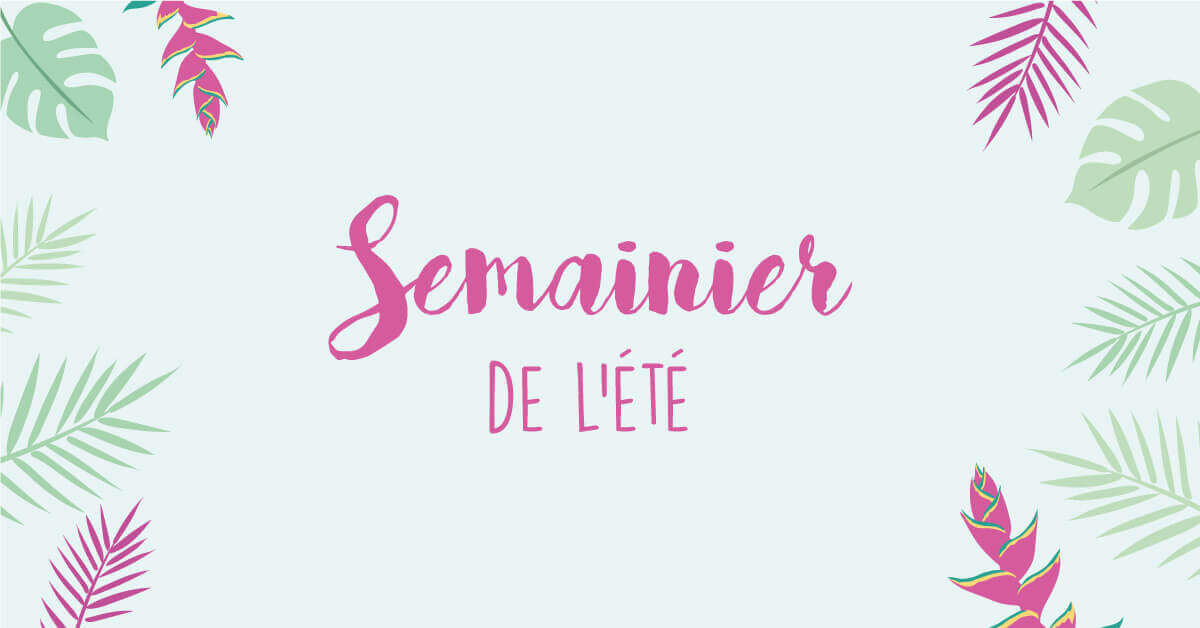 Semainier d'été printable