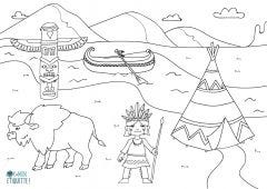 Coloriage à imprimer Indien