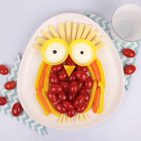 Fun food hibou pour l'apéritif des enfants