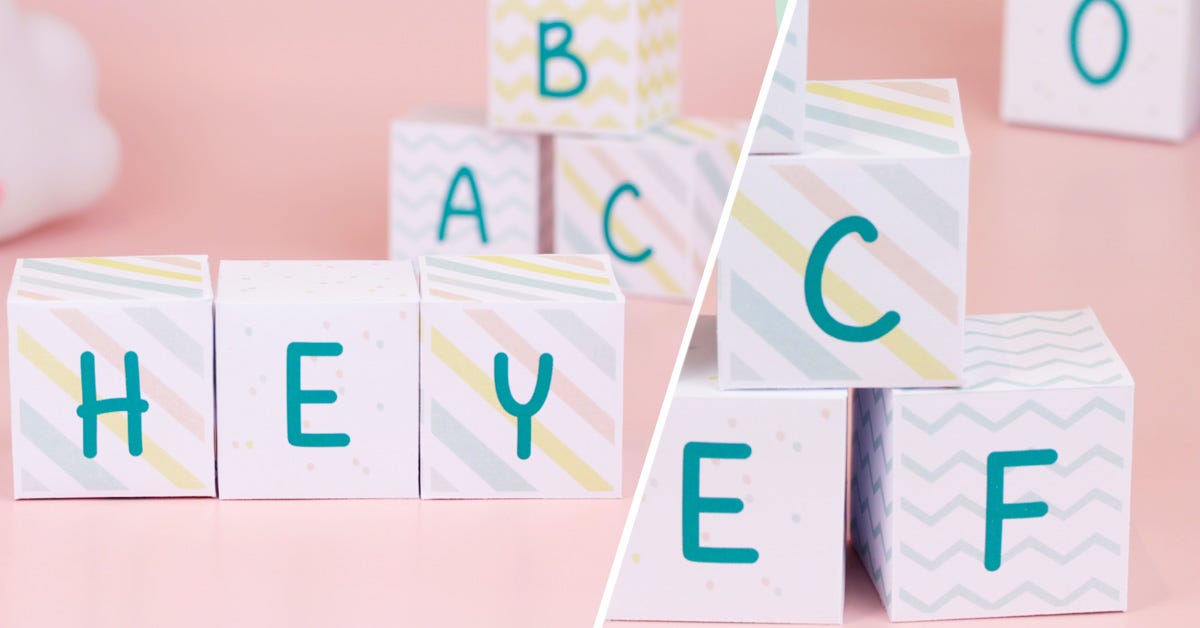 Atelier DIY fabrication de cubes alphabet en papier