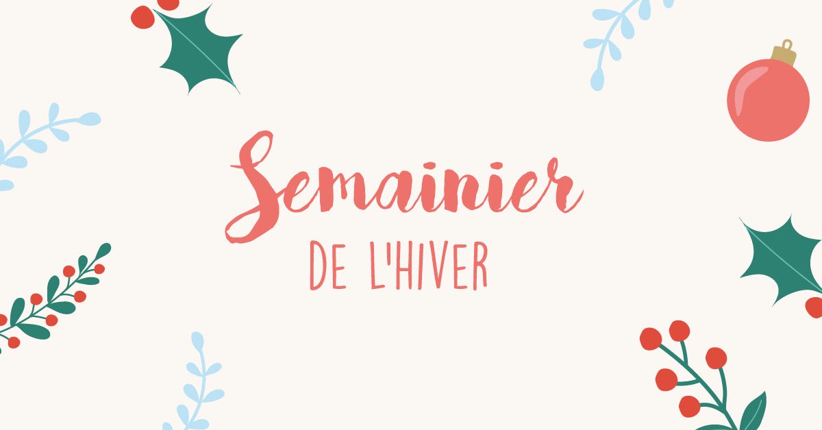 DIY Semainier Hiver 2017