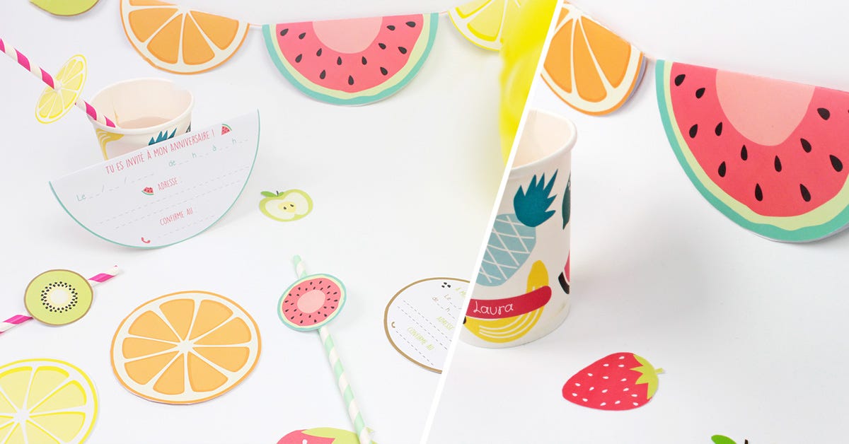 Atelier enfant DIY Invitations Fruits