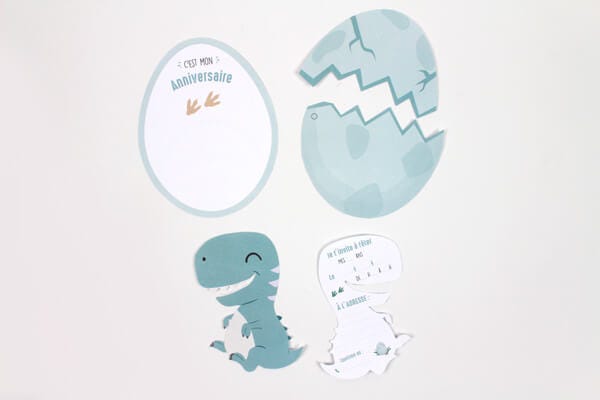 Atelier enfant invitations dinos