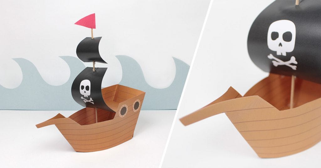 Partez à la conquête de l'océan avec votre bateau pirate à fabriquer