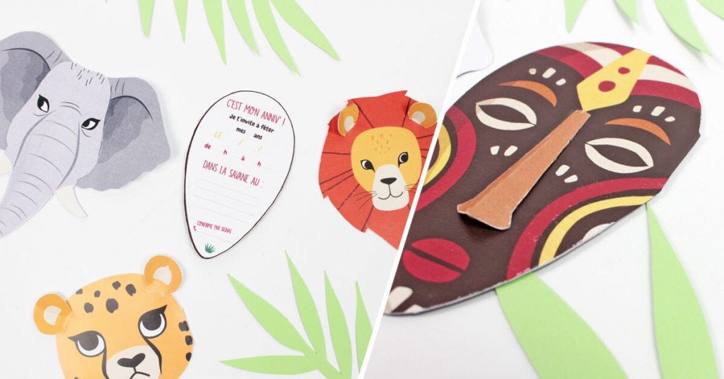 Direction la savane avec ces invitations à fabriquer