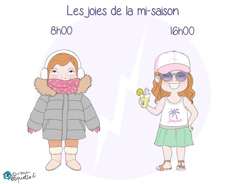 La tenue à 8h du matin VS la tenue de l'après midi