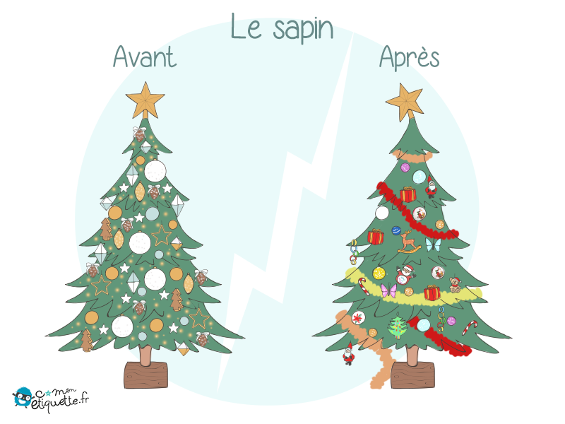 La décoration du sapin avec ou sans enfant, ça change tout !