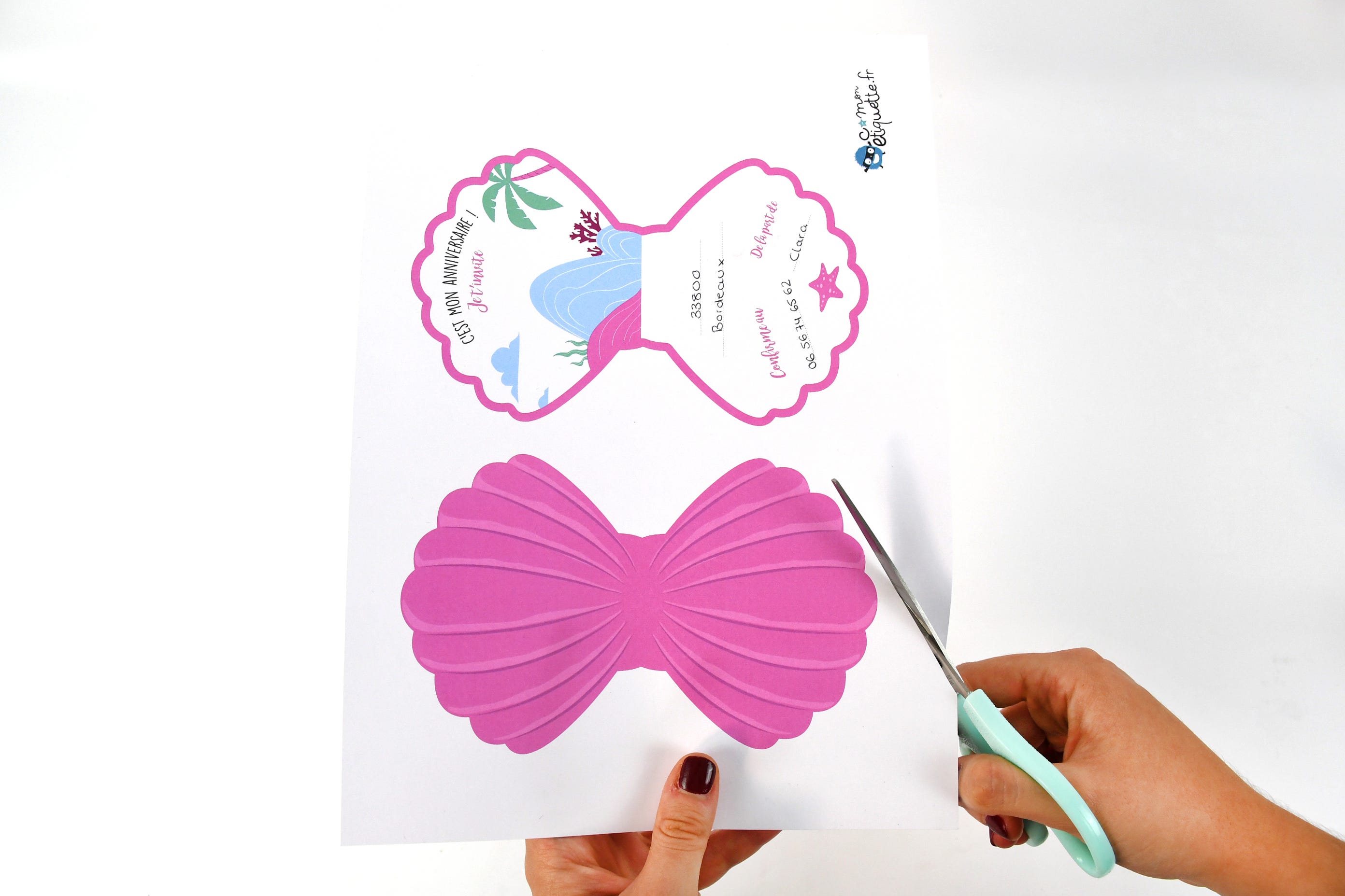 Imprimable Carte Anniversaire Sirène à Imprimer Invitations Sirène | DIY C-MonEtiquette