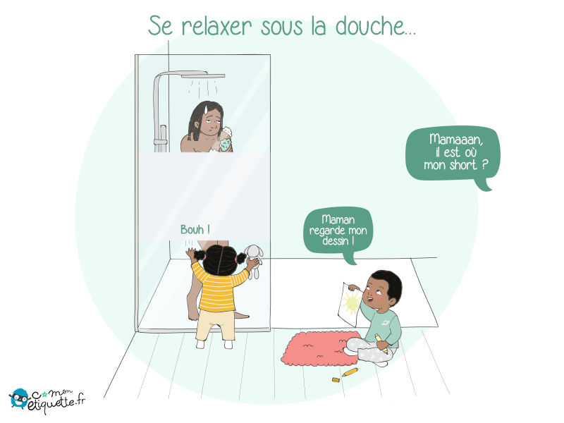 humour se relaxer sous la douche parent