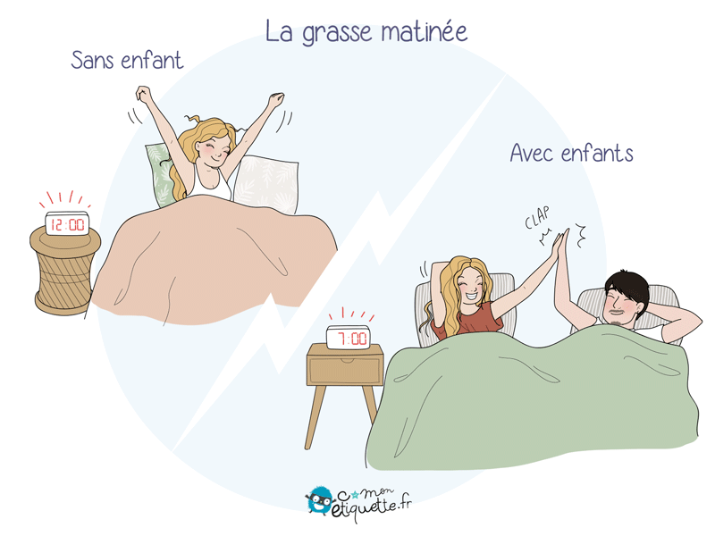 En tant que parent, tu sais qu’il ne faut pas espérer dormir jusqu’à midi.