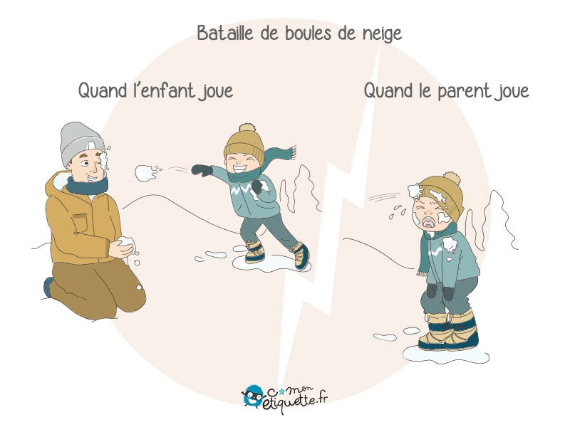 bataille de boules de neige humour