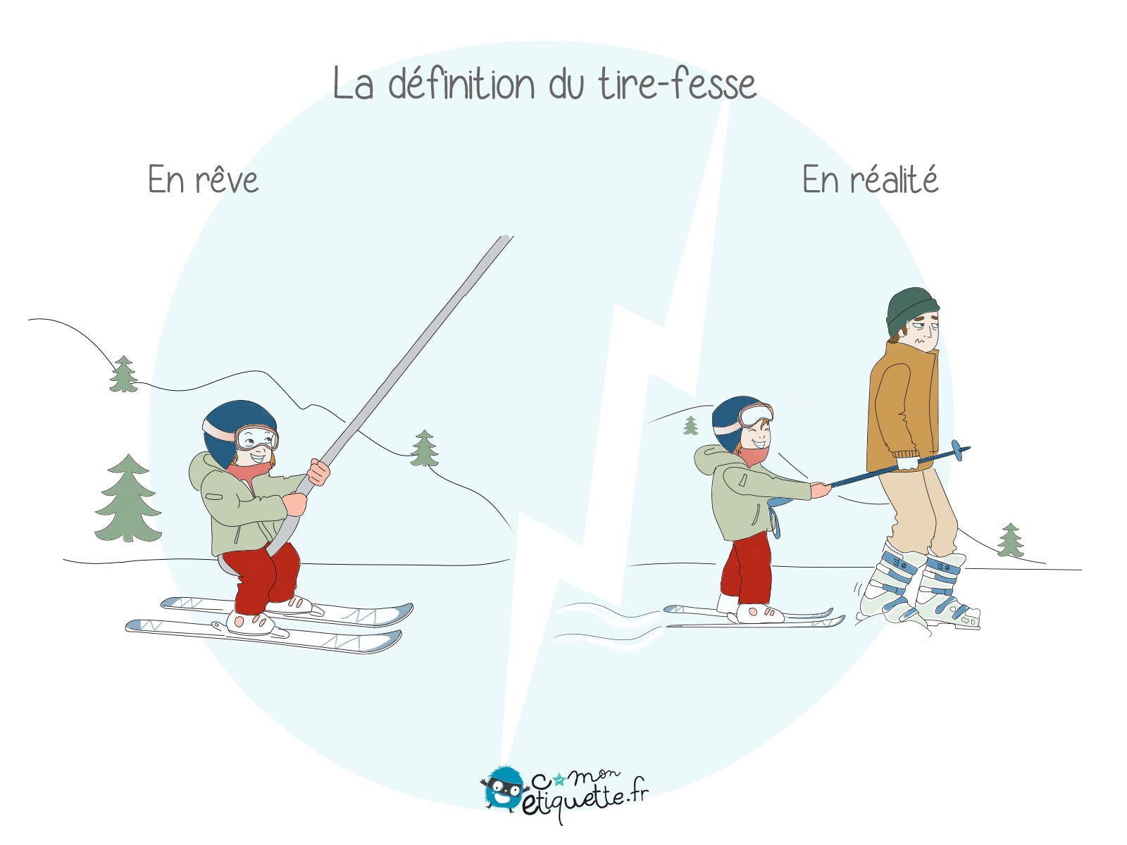 humour enfant au ski