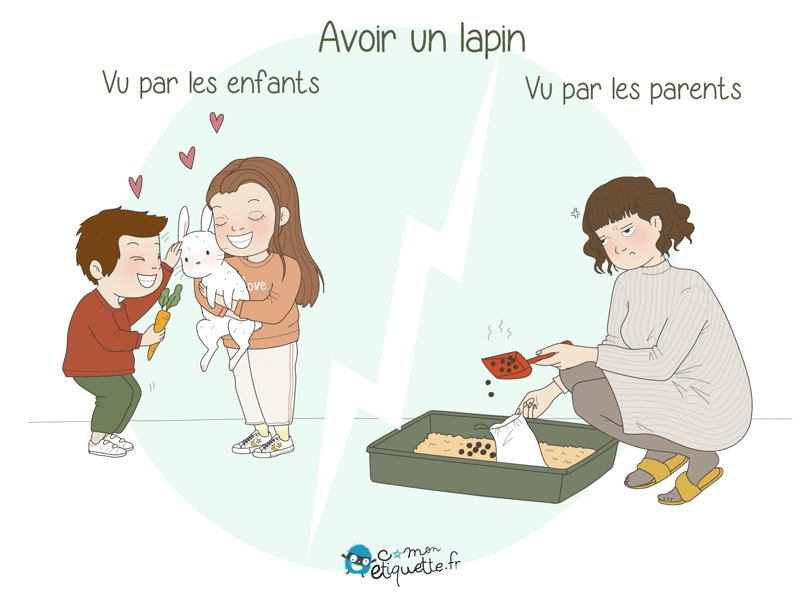 Quand tu es parent, tu sais que tu auras des animaux de compagnie… et que c’est toi qui va t’en occuper.