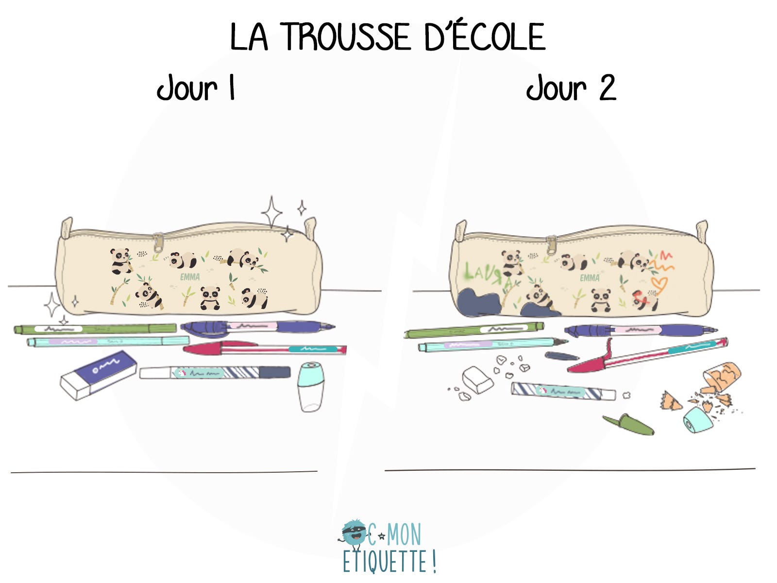 humour trousse d'école enfant