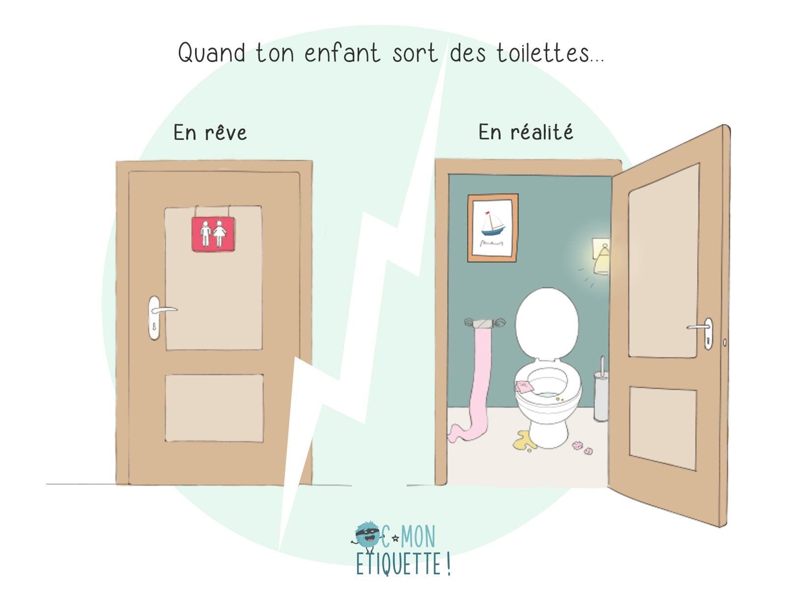 garder les toilettes propres enfant