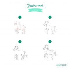 Dessin pas à pas cheval