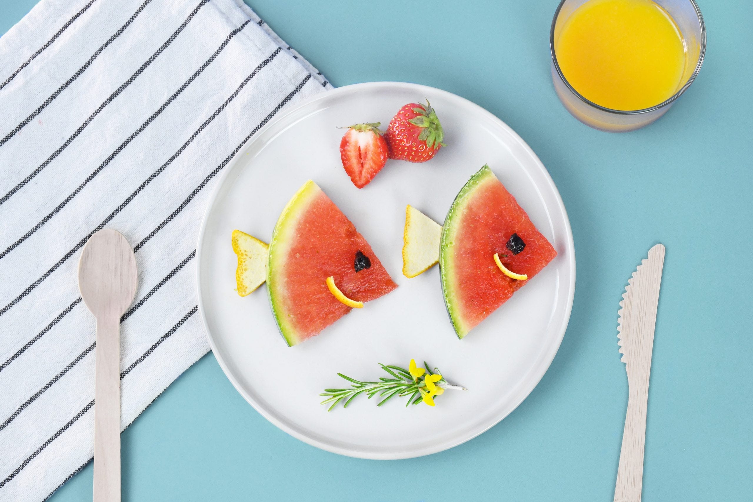 assiette rigolote enfant fruit