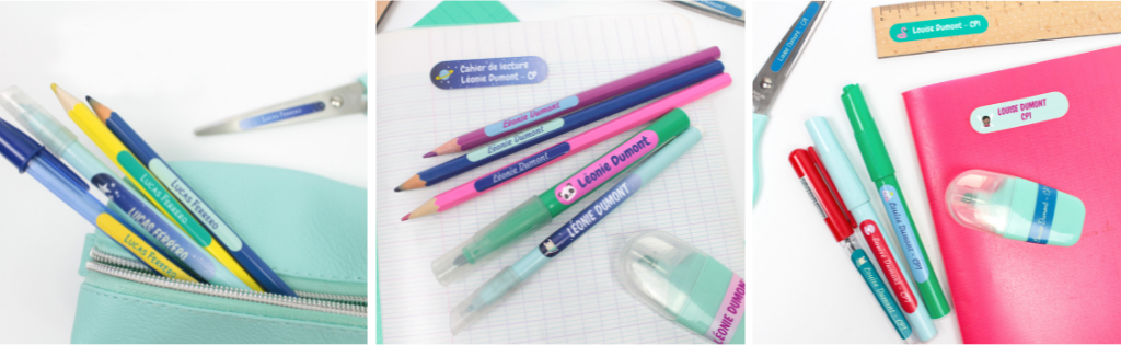 etiquette crayon stylo