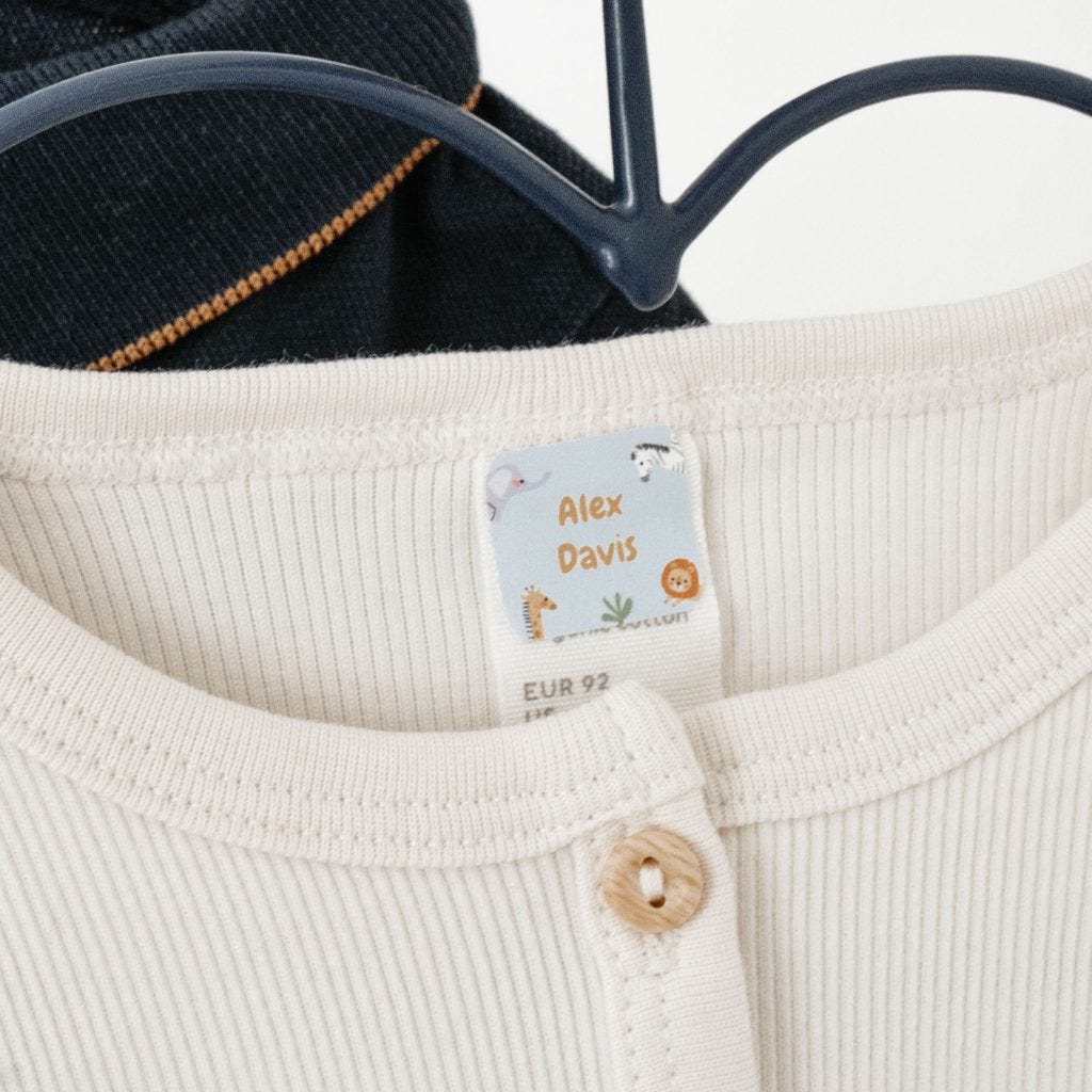 étiquettes vêtements