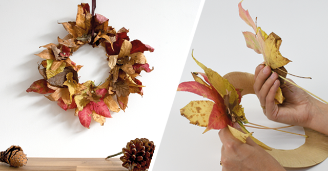 Atelier : couronne de feuilles d'automne