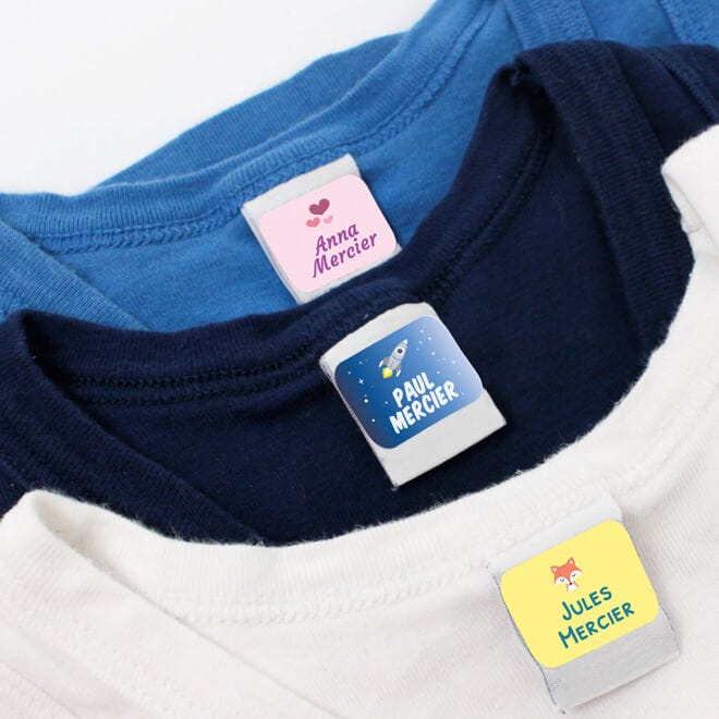 StiKiddo - Étiquettes Autocollantes Personnalisables Pour Vêtements Enfant - 60 étiquettes Lavables - Rose - 9
