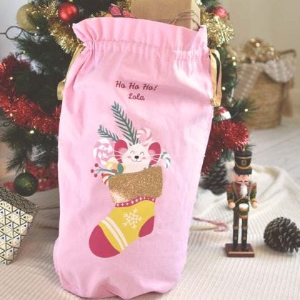 Hotte du Père Noël Personnalisée au prénom de l'enfant - Sac du Père Noël  personnalisé - Sac cadeau de Noël, Hotte noel enfant, : : Produits  Handmade