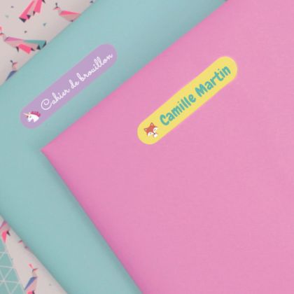 Etiquettes Fournitures Scolaires : cahier & livre